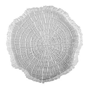 古代のガジュマルの木一年中テクスチャードクリスタルガラスプレート不規則なスナックナットトレイ