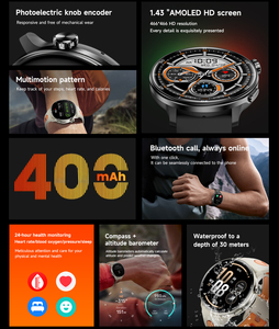 S666 GPS Tần Số Kép 1.43Inch Màn Hình Amoled 30 Mét Độ Sâu Không Thấm Nước 5 Sao Định Vị Thông Minh Đồng Hồ Ngoài Trời Smartwatch - Product Image 6