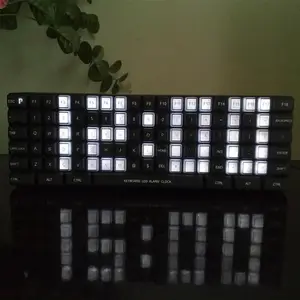 keyboard shape designed LED matrix digital display clock