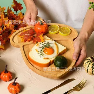 Wooden desktop <b>snack</b> <b>tray</b>, solid wood compartmentalized cheese deli <b>tray</b>, fruit <b>tray</b>, irregularly shaped bread <b>tray</b> - Product Image 1