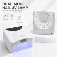 Lampu Kuku UV LED Profesional Portabel 2066 Dual Zone Sensor Pintar Pengeringan Cepat Layar LCD Untuk Salon dan Rumah