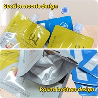 Pochette Doypack refermable avec bec verseur pour shampoing, imprimée, pour emballage de liquides