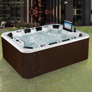 Moderna Piscina <span class=keywords><strong>de</strong></span> Hidromasaje al Aire Libre, Material Acrílico, Inteligente, <span class=keywords><strong>para</strong></span> Uso <span class=keywords><strong>de</strong></span> <span class=keywords><strong>Adultos</strong></span> - Piscina <span class=keywords><strong>para</strong></span> Jardín en Azotea - Product Image 2