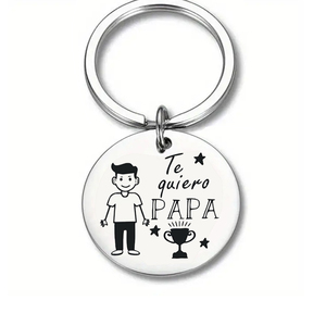 Vente en gros personnalisé logo étanche en acier inoxydable bijoux <span class=keywords><strong>porte</strong></span>-clés rond pour la <span class=keywords><strong>fête</strong></span> <span class=keywords><strong>des</strong></span> <span class=keywords><strong>pères</strong></span> anniversaire cadeau de noël - Product Image 1