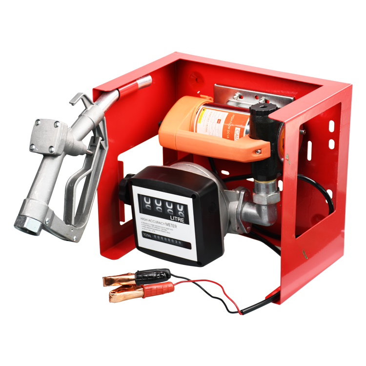 OEM Factory Red Large Flow Elektrische 12V 24V 300W Kraftstoff Dieselöl transfer pumpe mit Messgerät