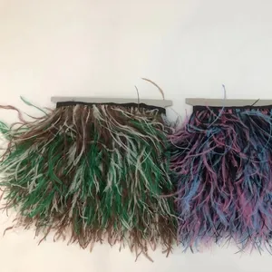 Adornos de plumas de avestruz de 6-19CM, plumas de avestruz de colores con flecos, fabricación de disfraces