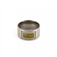 Anneaux intelligents Puce RFID NFC Gravure laser personnalisée Anneau en acier inoxydable en céramique pour le paiement sans espèces