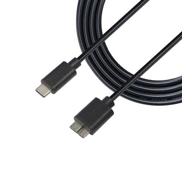 USB Type-C to Micro B Cable-3A Fast Charging Pure Copper Conductors Nylon Jacket for Computer & Hard Drive Data Transfer