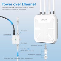 Router Mesh para Exteriores WAVLINK BE5100 WiFi 7, Punto de Acceso de Largo Alcance, Extensor de Banda Dual, IP67 Impermeable, AP Inalámbrico