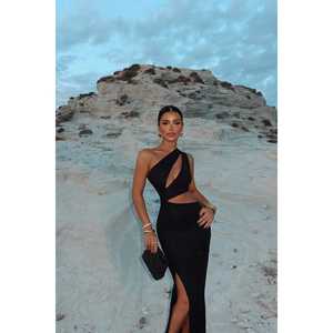 Black Narcisa ODM Ball Gown Dress Glitter Embroidered Floor-Length Polyester Romantic Party Style Short Beading/<b>Appliques</b> XL - Product Image 6