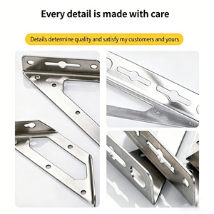Soporte angular triangular multifuncional de acero inoxidable, código de esquina de ángulo recto de 90 grados para conectar muebles de cocina, estantes y camas - Product Image 3