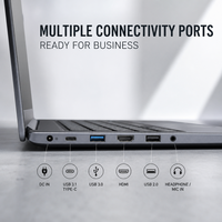 Ordinateur portable neuf 15,6 pouces FHD IPS, Intel Celeron N4020 Dual Core 2,8 GHz, 8 Go de RAM, 256 Go de SSD, Windows 11 Business