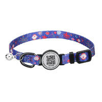 Collier intelligent pour chat avec boucle de sécurité détachable, personnalisable et ajustable, anti-perte, avec étiquette nominative, compatible avec le logiciel de suivi des animaux de compagnie