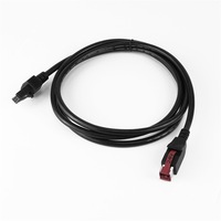 Câble USB 2x4 broches vers alimentation 12V pour terminaux de point de vente et ordinateurs avec connecteurs plaqués or et transfert de données + charge