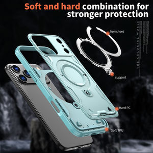 Funda Protectora Giratoria Invisible con Soporte Magnético para <span class=keywords><strong>iPhone</strong></span> 16 15 14 <span class=keywords><strong>13</strong></span>, Funda de Lujo a Prueba de Golpes para <span class=keywords><strong>iPhone</strong></span> 17 - Product Image 4