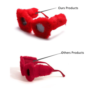 <span class=keywords><strong>Lunettes</strong></span> De soleil œil De chat surdimensionnées pour femmes, Punk, fourrure douce, velours, <span class=keywords><strong>lunettes</strong></span> De soleil pour dames, UV400, <span class=keywords><strong>lunettes</strong></span> faites à la main - Product Image 2