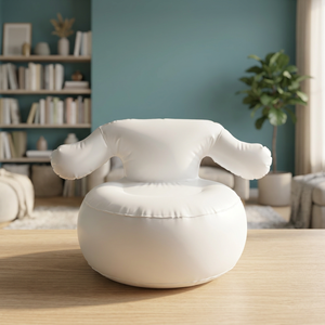 Siège gonflable en PVC au design minimaliste, modèle gonflable personnalisé, certifié CPSIA/CCPSA, pour l'intérieur ou l'extérieur. - Product Image 5