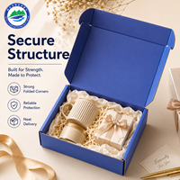 Boîtes cadeaux en carton ondulé biodégradable avec logo personnalisé, fermeture magnétique, poignée, impression par estampage, recyclables, bande détachable, e-commerce