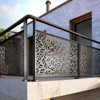 EKOO Pulverbeschichtetes Edelstahl-Terrassengeländer Aluminium-Treppengeländer Maßgefertigte Lasergeschnittene Schutzgeländer für Balkone