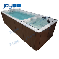 JOYEE Chine Vente en gros de spas de nage extérieurs de type piscine, modèles encastrables au sol, grande taille, double zone, pour 6 à 8 personnes, avec fonction jacuzzi, parfait