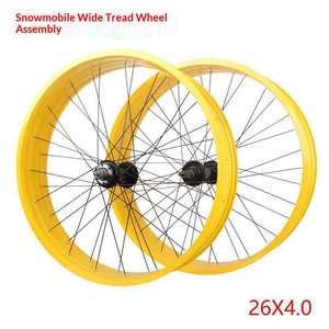 Set di Ruote Anteriori e Posteriori da 26 Pollici in Lega di Alluminio Spessa 4.0 per Motoslitta e <span class=keywords><strong>Auto</strong></span> da Spiaggia, Senza Pneumatici - Product Image 1