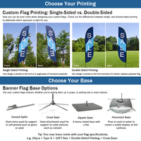 Drapeaux promotionnels personnalisés en aluminium et fibre de verre, drapeaux plume, drapeaux de plage, drapeaux goutte d'eau, beachflags