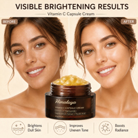 Crème en Capsules Éclaircissante Anti-Âge et Raffermissante à la Vitamine C, à l'Argousier et au Niacinamide, Sous Marque Blanche