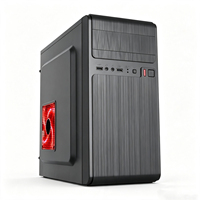 Boîtier PC ATX Meway Factory Direct, acier SPCC 0,35 mm, panneau frontal USB, mini-tour, ventilation en mesh, 3 ventilateurs, noir, DIY