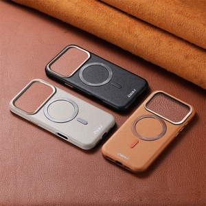 เคสโทรศัพท์หนัง PU แบบแม่เหล็กสุดหรูสำหรับ iPhone 17 13 14 15 16 <span class=keywords><strong>PRO</strong></span> MAX 17 Air พร้อมฝาหลังเพิ่มความสูงด้วยเลนส์โลหะ - Product Image 2