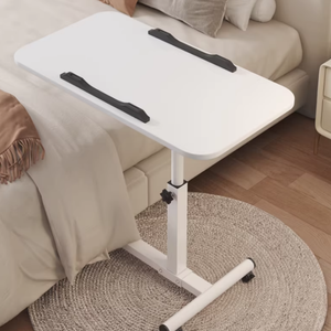 Table de travail et <span class=keywords><strong>d</strong></span>'étude mobile pour chevet, extensible, réglable en hauteur manuellement par manivelle, écologique, durable, pour lit, canapé et ordinateur portable - Product Image 2