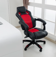Fauteuil de jeu et de course convertible en cuir traditionnel et acier inoxydable avec siège pivotant et fonction de refroidissement