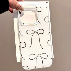 เคสโทรศัพท์กันกระแทกแบบใหม่ ลายโบว์ผีเสื้อเรียบง่าย รูใหญ่ สำหรับ iPhone 16 Pro Max - Product Image 1