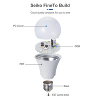 Ampoules LED COB Liner Driver DOB B22 E27 à haut lumen 6500K 3000K 85-265V 5W 7W 9W 12W 15W 18W 22W pour la maison