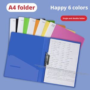แฟ้มเอกสารคุณภาพสูง PP A4 อุปกรณ์สำนักงาน แฟ้มกระดาษแข็งแบบหนีบ - Product Image 5