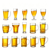Verre à bière classique simple, tasse transparente de haute qualité pour la maison, le bar, le restaurant, outil de boisson