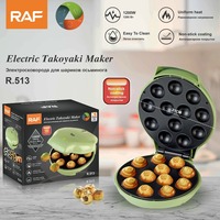 Machine à gâteaux et à pain électrique domestique mini RAF 1200W, norme UE, transfrontalière, double face, pour petit-déjeuner, machine à snacks en forme de pieuvre