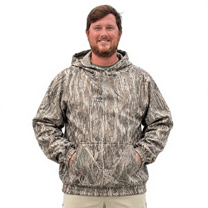 Sudadera con Capucha de Camuflaje Gris para Hombre, Manga Larga, con Bolsillo Tipo Canguro - Product Image 5