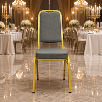 Chaise de banquet ergonomique à dossier incurvé empilable, chaise de salle d'hôtel durable et fonctionnelle, chaises de salle à manger de style européen