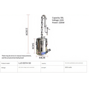 70L Electric Heating Domestic Type Alcohol <strong>Distiller</strong> White Spirit <strong>Distiller</strong> 4 Layer Copper Core Reflux Column <strong>Distiller</strong> - Product Image 2