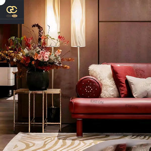 Best-seller di lusso nuovo Design italiano divano in pelle rossa <span class=keywords><strong>mobili</strong></span> per Villa soggiorno, Set di divani di alta qualità su misura - Product Image 2