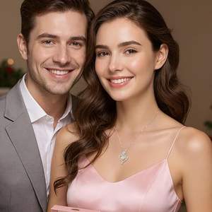 Collar de Plata de Ley S925 con Piedra de Nacimiento, Collar Corazón del Océano, Regalo de San Valentín para Novia - Product Image 3