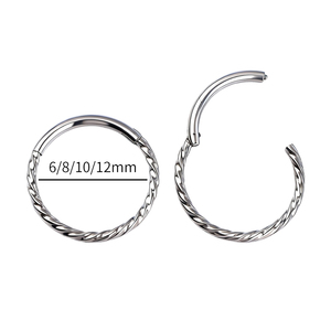 Anillo de Nariz de Titanio ASTM F-136 con Bisagra Segmentada Estilo Punk, Chapado en Oro de 18K, Joyería de Piercing Corporal de Moda - Product Image 3