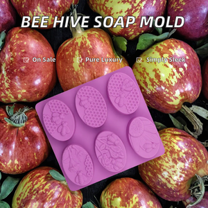 Homesun LX-5553 Molde de Silicona con Forma de Panal de Abeja de 6 Cavidades para Jabón y Pastel, Hecho a Mano, para Jabón, Velas y Resina, Ecológico, Libre de BPA - Product Image 2