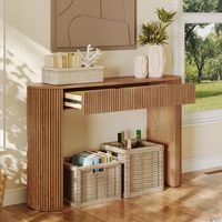 Console en bois de 47 po pour entrée au design minimaliste