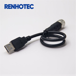 USB Và Một-Mã Tăng Gấp Đôi Đã Kết Thúc Cáp M12 Nữ Kết Nối Với Cáp - Product Image 3