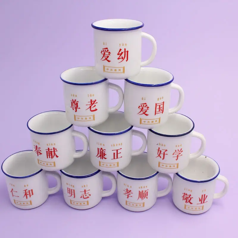 Cangkir keramik sublimasi Mini 55ml DIY porselen cetak kustom MR MRS kopi/mug teh Espresso grosir kotak hadiah packawy