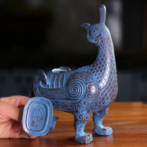 중국 레트로 스타일의 고급 황동 수공예품, 문화 전시회 기념 선물용 맞춤형 홈 데코 - Product Image 6