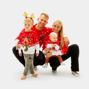 2026 <strong>Christmas</strong> Holiday Supplies Custom Bulk Kids Jacquard Xmas Pullover <strong>Jumper</strong> Knit Men Women Ugly <strong>Christmas</strong> Sweaters <strong>Family</strong> - Product Image 4