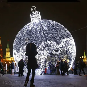Toprex Decor Outdoor Custom Commercial Project 3d Large Led Deco Motif Ball Arch Lights Christmas Light