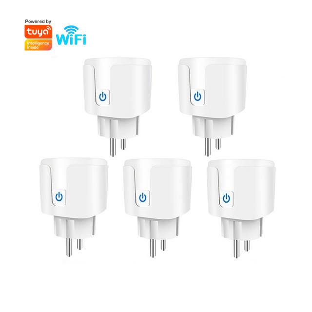 RSH EU 16A Smart Single Socket Wireless Remote Alexa Google Tuya WiFi Outlet Smart Plug with Energy Monitoring Timer Function